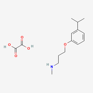 N-methyl-3-(3-propan-2-ylphenoxy)propan-1-amine;oxalic acid