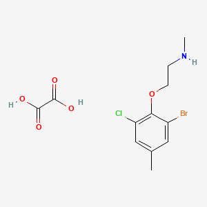 2-(2-bromo-6-chloro-4-methylphenoxy)-N-methylethanamine;oxalic acid