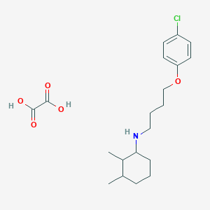 N-[4-(4-chlorophenoxy)butyl]-2,3-dimethylcyclohexan-1-amine;oxalic acid