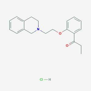 1-[2-[2-(3,4-dihydro-1H-isoquinolin-2-yl)ethoxy]phenyl]propan-1-one;hydrochloride