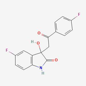 molecular formula C16H11F2NO3 B4095462 5-fluoro-3-[2-(4-fluorophenyl)-2-oxoethyl]-3-hydroxy-1,3-dihydro-2H-indol-2-one 