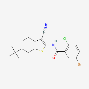 5-bromo-N-(6-tert-butyl-3-cyano-4,5,6,7-tetrahydro-1-benzothiophen-2-yl)-2-chlorobenzamide