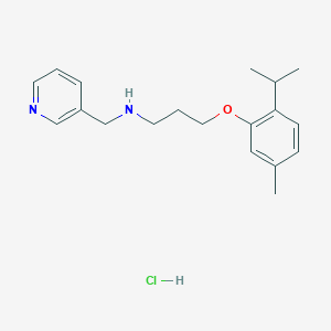 molecular formula C19H27ClN2O B4095528 [3-(2-isopropyl-5-methylphenoxy)propyl](3-pyridinylmethyl)amine hydrochloride 