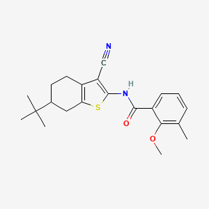 N-(6-tert-butyl-3-cyano-4,5,6,7-tetrahydro-1-benzothiophen-2-yl)-2-methoxy-3-methylbenzamide