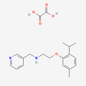 molecular formula C20H26N2O5 B4095543 2-(5-methyl-2-propan-2-ylphenoxy)-N-(pyridin-3-ylmethyl)ethanamine;oxalic acid 