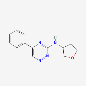 N-(oxolan-3-yl)-5-phenyl-1,2,4-triazin-3-amine