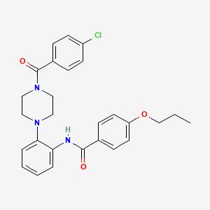 N-{2-[4-(4-chlorobenzoyl)-1-piperazinyl]phenyl}-4-propoxybenzamide