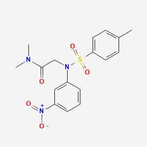 molecular formula C17H19N3O5S B4095567 N~1~,N~1~-dimethyl-N~2~-[(4-methylphenyl)sulfonyl]-N~2~-(3-nitrophenyl)glycinamide 