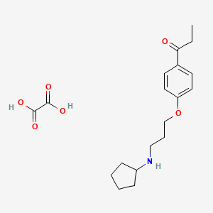 1-[4-[3-(Cyclopentylamino)propoxy]phenyl]propan-1-one;oxalic acid