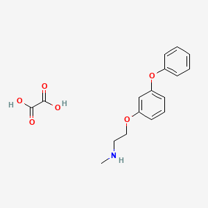 molecular formula C17H19NO6 B4095592 N-methyl-2-(3-phenoxyphenoxy)ethanamine;oxalic acid 