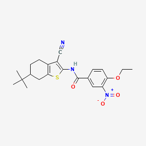 molecular formula C22H25N3O4S B4095597 N-(6-tert-butyl-3-cyano-4,5,6,7-tetrahydro-1-benzothiophen-2-yl)-4-ethoxy-3-nitrobenzamide 