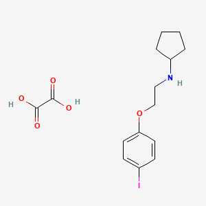 molecular formula C15H20INO5 B4095602 N-[2-(4-iodophenoxy)ethyl]cyclopentanamine;oxalic acid 