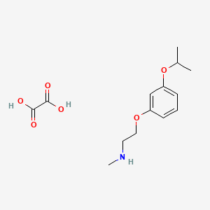 molecular formula C14H21NO6 B4095620 N-methyl-2-(3-propan-2-yloxyphenoxy)ethanamine;oxalic acid 