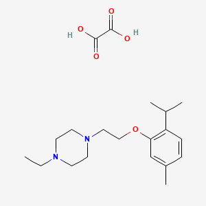 molecular formula C20H32N2O5 B4095633 1-Ethyl-4-[2-(5-methyl-2-propan-2-ylphenoxy)ethyl]piperazine;oxalic acid 