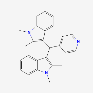 molecular formula C26H25N3 B4095636 3,3'-(4-pyridinylmethylene)bis(1,2-dimethyl-1H-indole) 