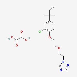 1-[2-[2-[2-Chloro-4-(2-methylbutan-2-yl)phenoxy]ethoxy]ethyl]-1,2,4-triazole;oxalic acid