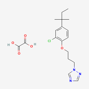 1-[3-[2-Chloro-4-(2-methylbutan-2-yl)phenoxy]propyl]-1,2,4-triazole;oxalic acid