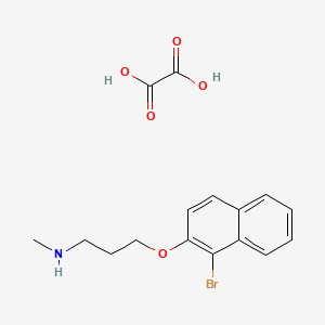 3-(1-bromonaphthalen-2-yl)oxy-N-methylpropan-1-amine;oxalic acid