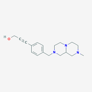 molecular formula C18H25N3O B4095663 3-{4-[(8-methyloctahydro-2H-pyrazino[1,2-a]pyrazin-2-yl)methyl]phenyl}prop-2-yn-1-ol 