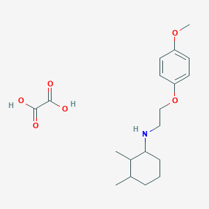 N-[2-(4-methoxyphenoxy)ethyl]-2,3-dimethylcyclohexan-1-amine;oxalic acid