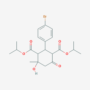 Dipropan-2-yl 2-(4-bromophenyl)-4-hydroxy-4-methyl-6-oxocyclohexane-1,3-dicarboxylate