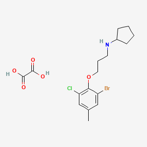 N-[3-(2-bromo-6-chloro-4-methylphenoxy)propyl]cyclopentanamine oxalate