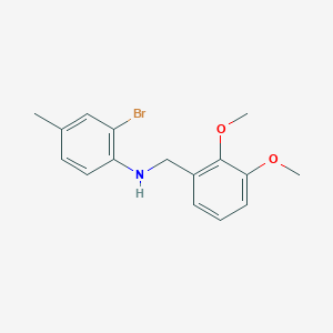 molecular formula C16H18BrNO2 B409573 2-bromo-N-(2,3-dimethoxybenzyl)-4-methylaniline 