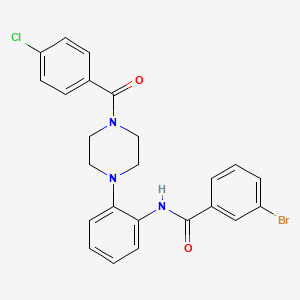 molecular formula C24H21BrClN3O2 B4095751 3-bromo-N-{2-[4-(4-chlorobenzoyl)-1-piperazinyl]phenyl}benzamide 