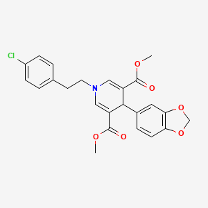 dimethyl 4-(1,3-benzodioxol-5-yl)-1-[2-(4-chlorophenyl)ethyl]-1,4-dihydro-3,5-pyridinedicarboxylate