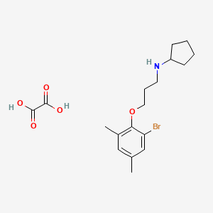 molecular formula C18H26BrNO5 B4095762 N-[3-(2-bromo-4,6-dimethylphenoxy)propyl]cyclopentanamine oxalate 