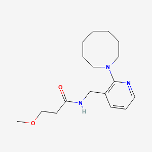 molecular formula C17H27N3O2 B4095768 N-{[2-(1-azocanyl)-3-pyridinyl]methyl}-3-methoxypropanamide 