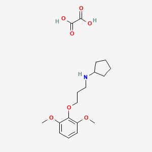 molecular formula C18H27NO7 B4095774 N-[3-(2,6-dimethoxyphenoxy)propyl]cyclopentanamine oxalate 