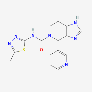 molecular formula C15H15N7OS B4095829 N-(5-methyl-1,3,4-thiadiazol-2-yl)-4-pyridin-3-yl-3,4,6,7-tetrahydro-5H-imidazo[4,5-c]pyridine-5-carboxamide 