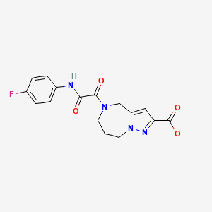 methyl 5-[[(4-fluorophenyl)amino](oxo)acetyl]-5,6,7,8-tetrahydro-4H-pyrazolo[1,5-a][1,4]diazepine-2-carboxylate