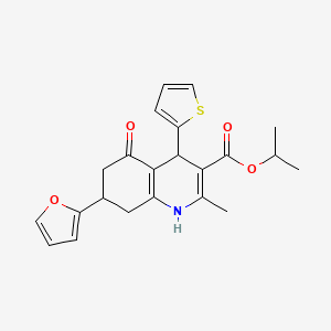 isopropyl 7-(2-furyl)-2-methyl-5-oxo-4-(2-thienyl)-1,4,5,6,7,8-hexahydro-3-quinolinecarboxylate