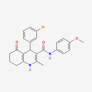 4-(3-bromophenyl)-N-(4-methoxyphenyl)-2-methyl-5-oxo-1,4,5,6,7,8-hexahydro-3-quinolinecarboxamide