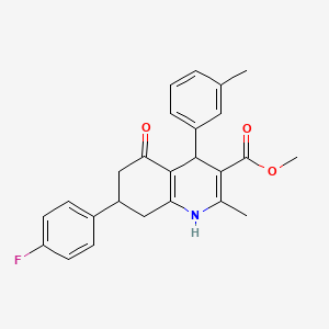 Methyl 7-(4-fluorophenyl)-2-methyl-4-(3-methylphenyl)-5-oxo-1,4,5,6,7,8-hexahydroquinoline-3-carboxylate