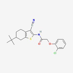 N-(6-tert-butyl-3-cyano-4,5,6,7-tetrahydro-1-benzothiophen-2-yl)-2-(2-chlorophenoxy)acetamide