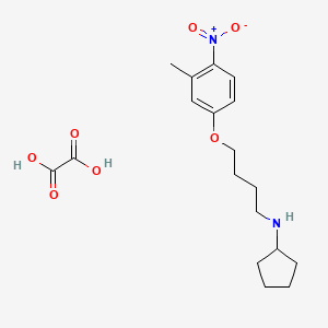 N-[4-(3-methyl-4-nitrophenoxy)butyl]cyclopentanamine;oxalic acid