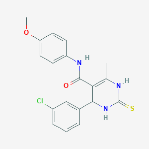 4-(3-chlorophenyl)-N-(4-methoxyphenyl)-6-methyl-2-thioxo-1,2,3,4-tetrahydro-5-pyrimidinecarboxamide