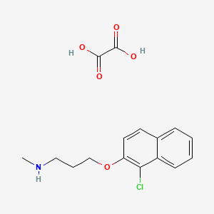 molecular formula C16H18ClNO5 B4095949 3-(1-chloronaphthalen-2-yl)oxy-N-methylpropan-1-amine;oxalic acid 