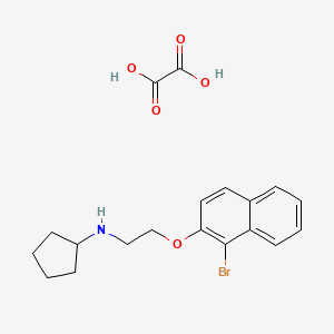 molecular formula C19H22BrNO5 B4095969 N-[2-(1-bromonaphthalen-2-yl)oxyethyl]cyclopentanamine;oxalic acid 