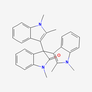 molecular formula C29H27N3O B4095981 3,3-bis(1,2-dimethylindol-3-yl)-1-methylindol-2-one 