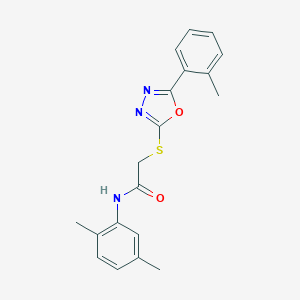 molecular formula C19H19N3O2S B409600 N-(2,5-Dimethyl-phenyl)-2-(5-o-tolyl-[1,3,4]oxadiazol-2-ylsulfanyl)-acetamide 