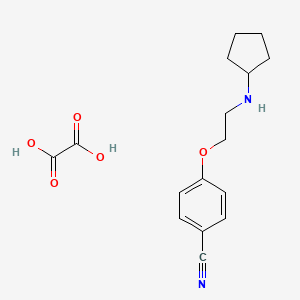 4-[2-(Cyclopentylamino)ethoxy]benzonitrile;oxalic acid