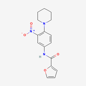 molecular formula C16H17N3O4 B4096038 N-(3-nitro-4-piperidin-1-ylphenyl)furan-2-carboxamide 