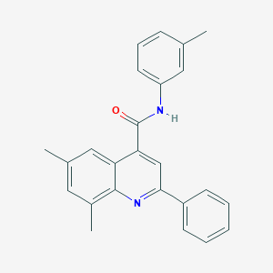 molecular formula C25H22N2O B409604 6,8-Dimethyl-2-phenyl-N-(m-tolyl)quinoline-4-carboxamide CAS No. 337496-03-4