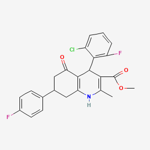 Methyl 4-(2-chloro-6-fluorophenyl)-7-(4-fluorophenyl)-2-methyl-5-oxo-1,4,5,6,7,8-hexahydroquinoline-3-carboxylate