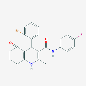 4-(2-bromophenyl)-N-(4-fluorophenyl)-2-methyl-5-oxo-1,4,5,6,7,8-hexahydro-3-quinolinecarboxamide