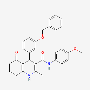 4-[3-(benzyloxy)phenyl]-N-(4-methoxyphenyl)-2-methyl-5-oxo-1,4,5,6,7,8-hexahydro-3-quinolinecarboxamide